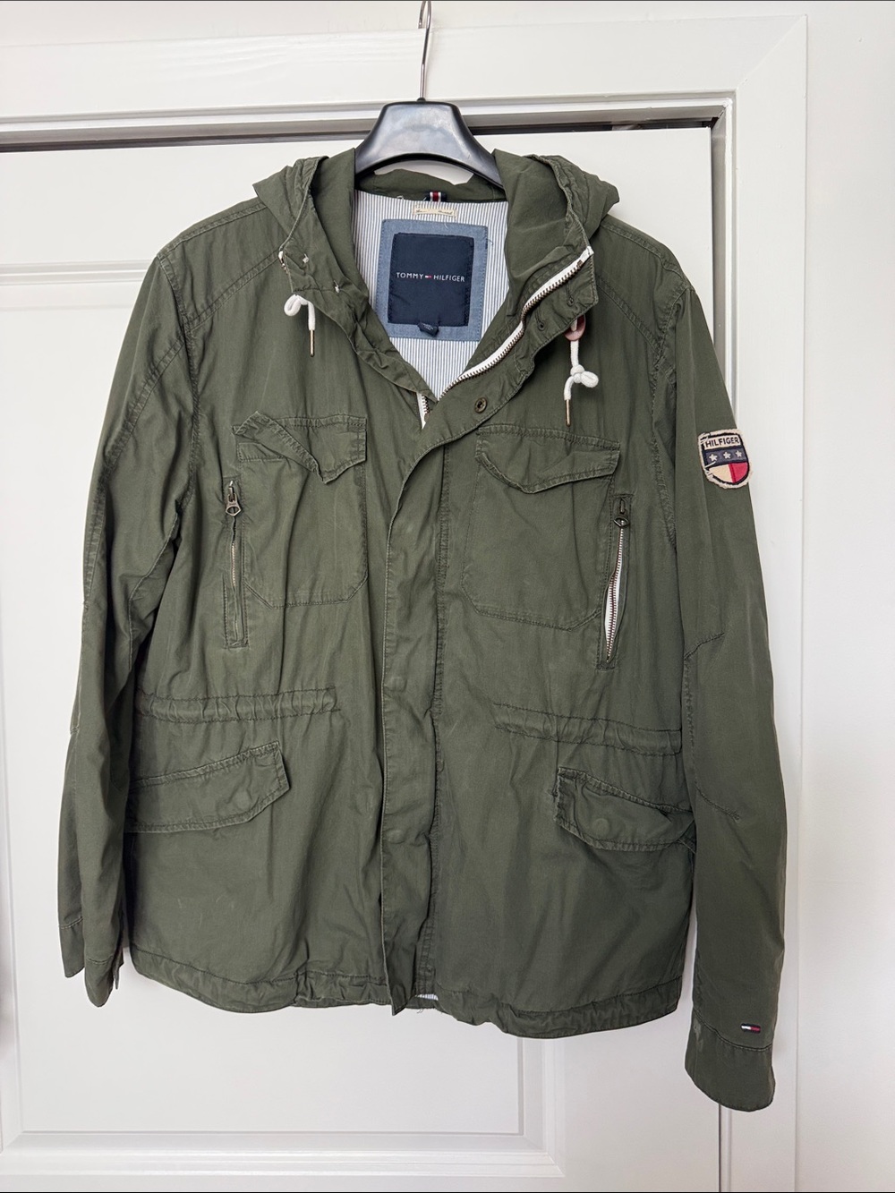 Tommy Hilfiger Olive Utility Hooded Field Jacket